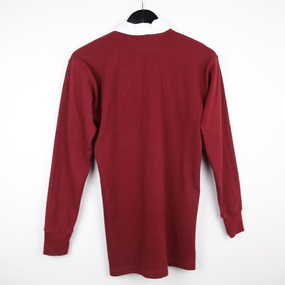 Aritzia Tna Covenham Long Sleeve T-shirt Embroidered Burgundy Red Size XS - Picture 10 of 13